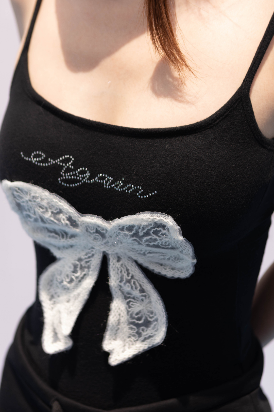 BLACK RIBBON TANK TOP