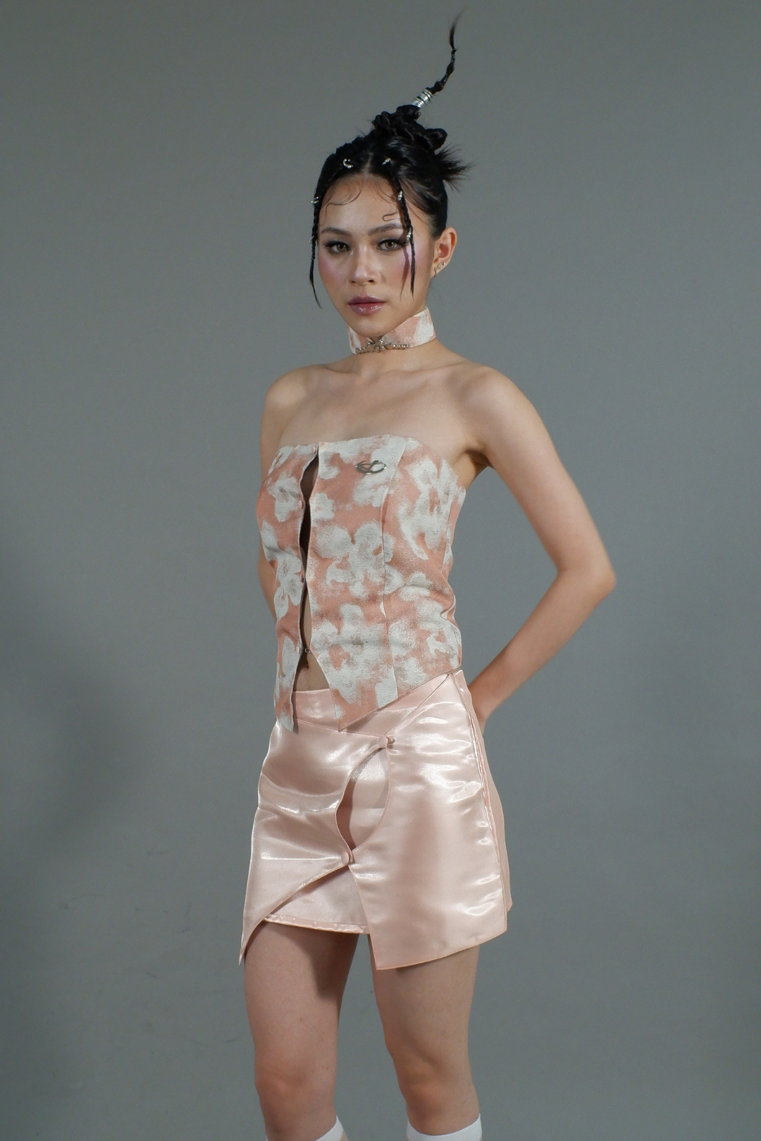 CORSET & SINGLET COLLAR PINK