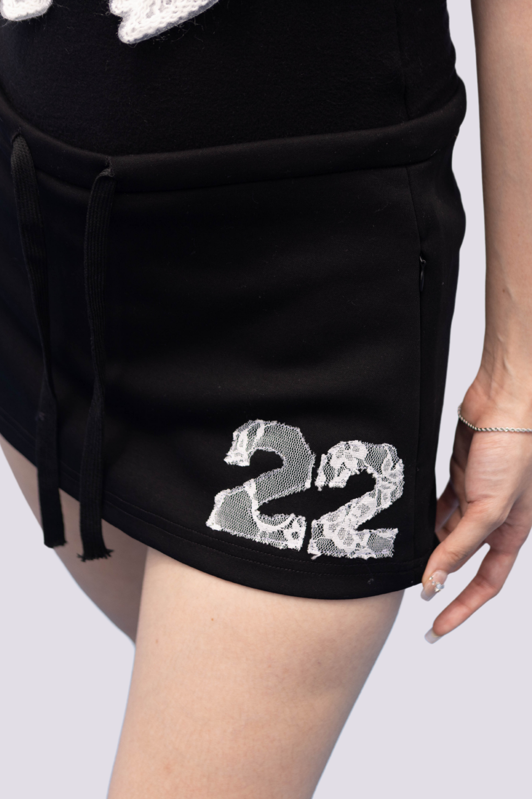 BLACK MINI SKIRT LACE