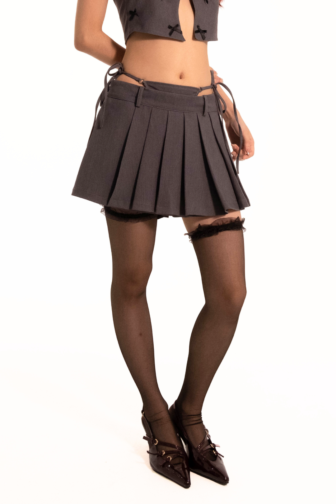 MINI SKIRT WITH TIES