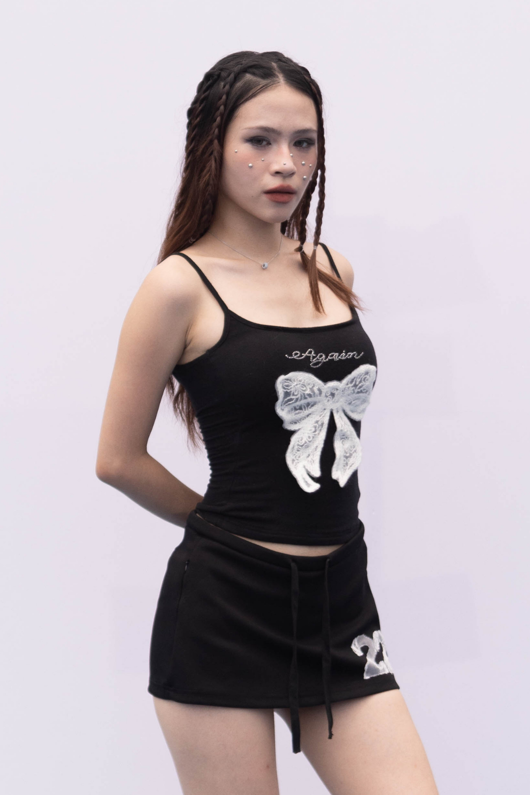 BLACK RIBBON TANK TOP