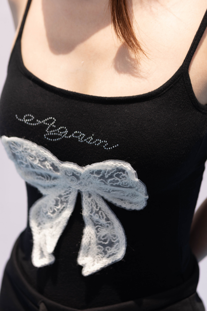 BLACK RIBBON TANK TOP