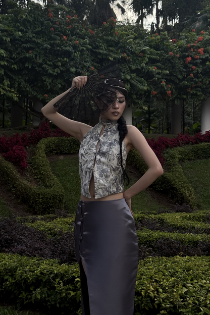MIDI SKIRT GREY