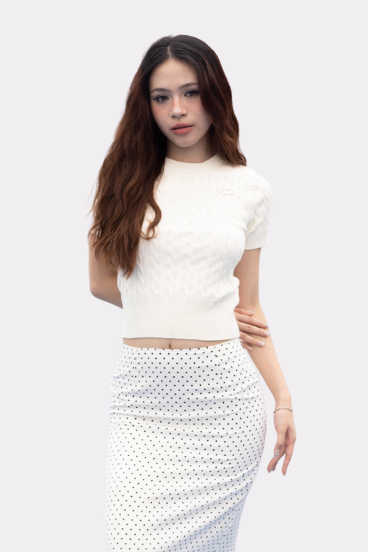 BEIGE KNIT TOP