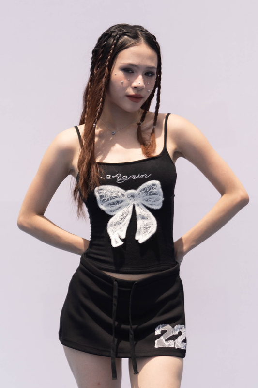 BLACK RIBBON TANK TOP