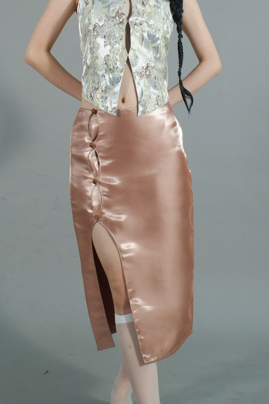 MIDI SKIRT BROWN