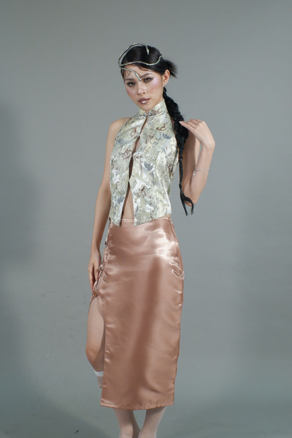 HALTERNECK TOP YELLOW