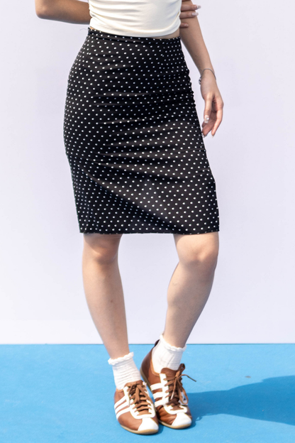 BLACK POLKA DOT SKIRT