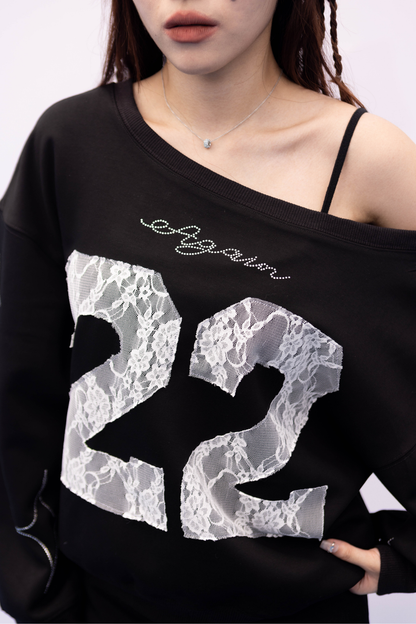 BLACK LONG SLEEVE WITH LACE